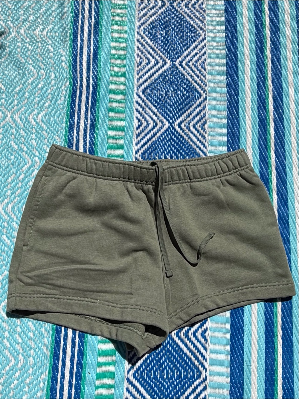 American Eagle Outfitters Olive Green Drawstring Athletic Shorts